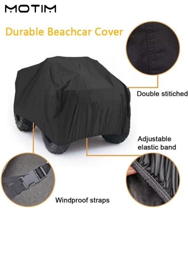 Motim Universal ATV Cover, 210D Waterproof Beach Car Cover Rain Cover, Outdoor Rain Sun Vehicles Dustproof Cover, ATV 4 Wheeler Quad Cover, 256*110*120CM - Image 5