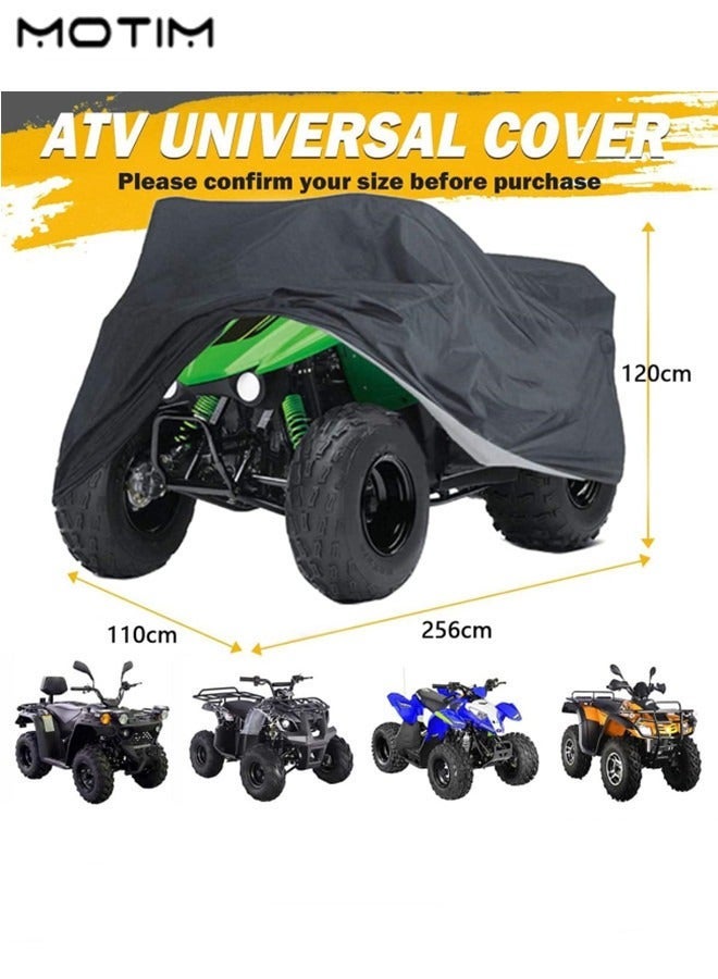 Motim Universal ATV Cover, 210D Waterproof Beach Car Cover Rain Cover, Outdoor Rain Sun Vehicles Dustproof Cover, ATV 4 Wheeler Quad Cover, 256*110*120CM - Image 1