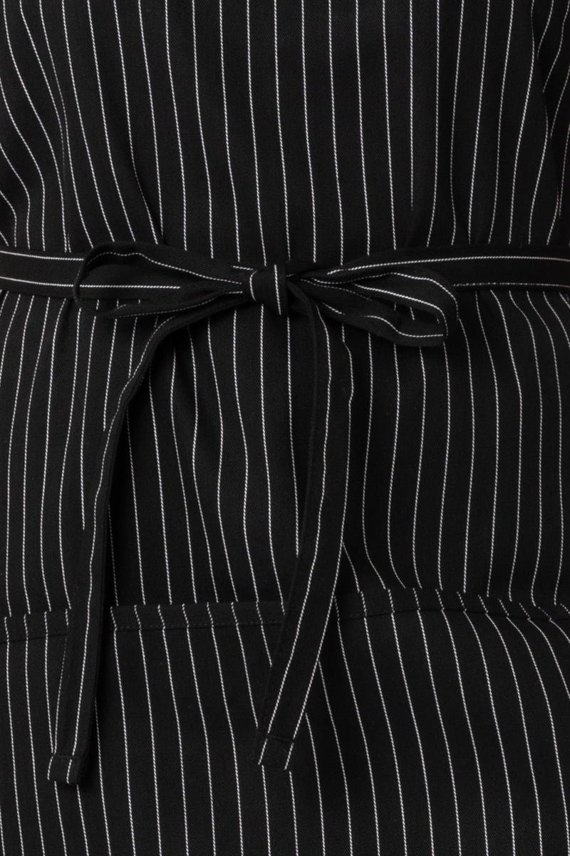 Chef Works Unisex Three Pocket Apron, Black White Pinstripe, One Size - Image 3