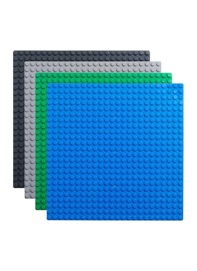 Edu Toys Edu Toys Base Plate Board 24 x 24 Dots/Pegs for Classic Building Blocks Bricks Compatible with All Brands Classic Blocks (Blue + Green + Light Grey + Dark Grey)  - Image 1