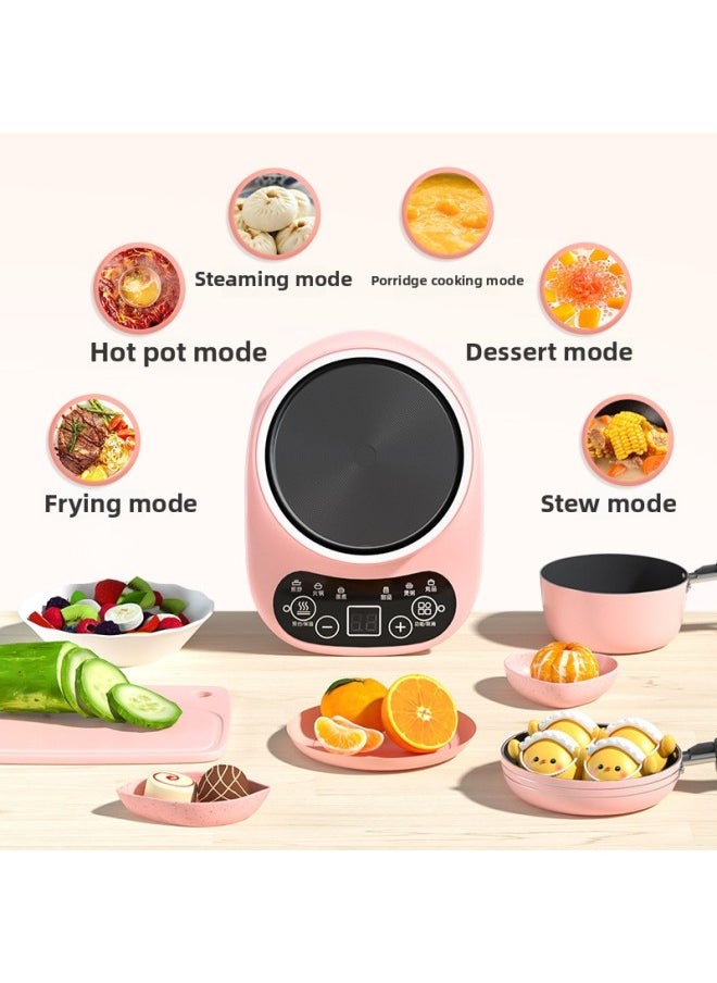 null - Small Size Ultra-small Size Induction Cooker Electric Cooker One Person's Travel Portable Mini Small Pot List-Color:Green Smart Electric Stove [power 360 ​​watts] [heating Plate 7.5cm] - Image 1