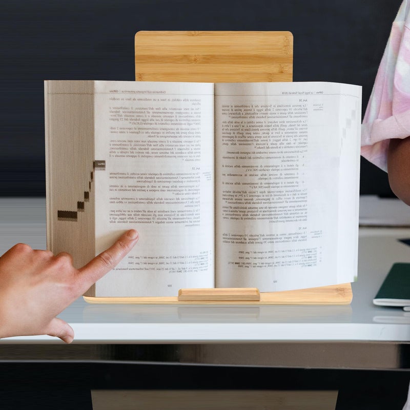 حامل كتاب مزدوج الطبقات قارئ رف مكتب صغير للاستخدام المنزلي والفصول الدراسية - Image 4