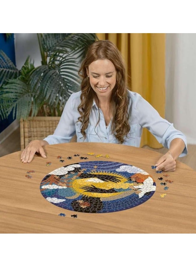 Ravensburger Little Sun Feel Circular 500‑Piece Jigsaw Puzzle – Warm Sunshine-Inspired Round Design, 52 cm Diameter, Premium Softclick Fit, Eco-Friendly Materials | 12000763-0 - Image 3