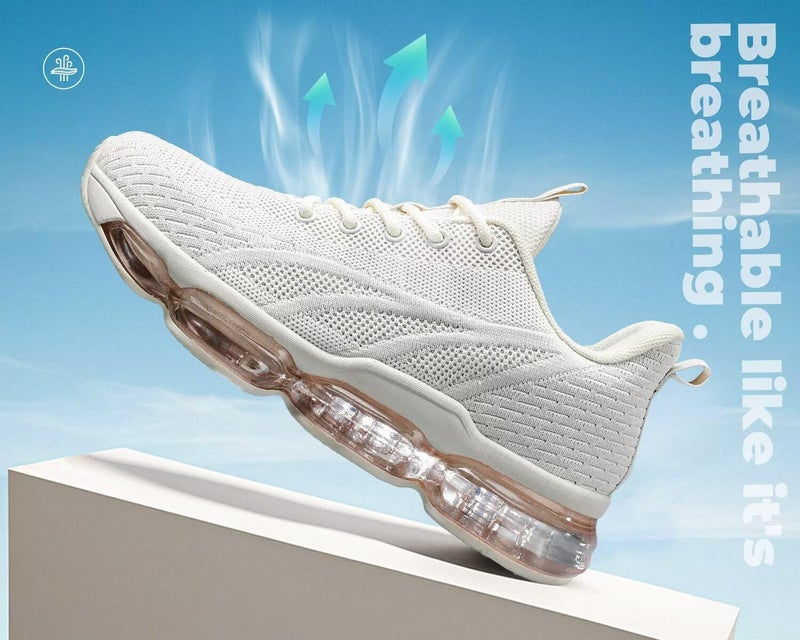 Kapsen Womens Walking Shoes Casual Non Slip Air Running Breathable Mesh Workout Gym Tennis Sneakers Soft Sole Zapatos Beige - Image 5