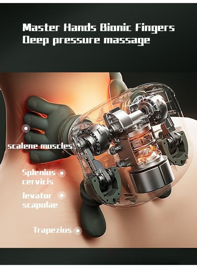 GENNEXT Smart 4D Neck and Shoulder Massager – Wireless Portable Deep Tissue Real Hands Kneading with 3-Speed Settings, Muscle Relaxation, Pain Relief, Ergonomic Design for Neck, Shoulders, Back & Full Body, Rechargeable Massage Device for Men & Women (2PCS) - Image 2