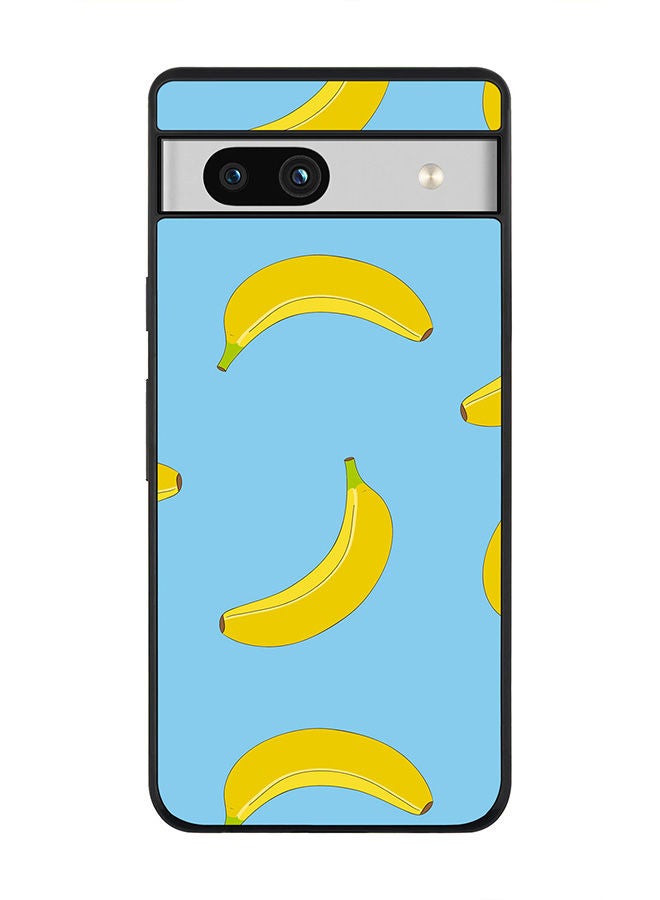Stylizedd Rugged Black edge case for Google Pixel 7a 5G Slim fit Soft Case Flexible Rubber Edges Anti Drop TPU Gel Thin Cover -  Rolling Bananas - Image 1