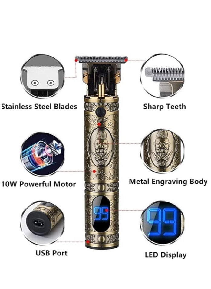 ELTRAZONE Men's Clipper Cordless Hair Clippers, Beard Trimmer Hair Clippers for Men, Professional Cordless Hair Trimmer Precision T-Bladeds - Image 2