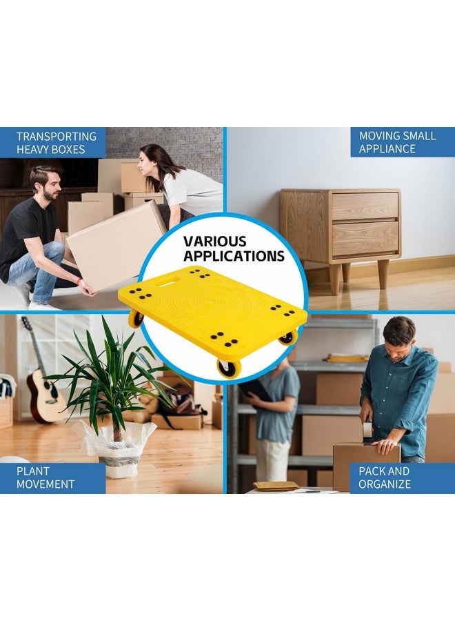 ماكسووركس عربة نقل ماكس ووركس 50840 عالية الوضوح، صفراء اللون، سعة 300 رطل، مزودة بأربع عجلات دوارة، ومنصة قياس 19-1/2 بوصة × 14-1/2 بوصة - Image 1