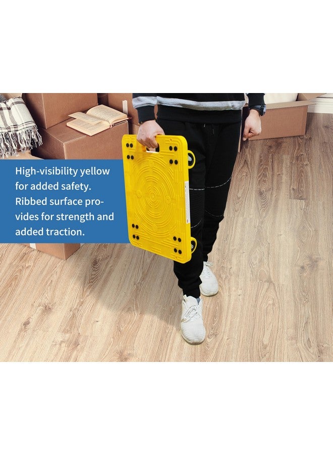 ماكسووركس عربة نقل ماكس ووركس 50840 عالية الوضوح، صفراء اللون، سعة 300 رطل، مزودة بأربع عجلات دوارة، ومنصة قياس 19-1/2 بوصة × 14-1/2 بوصة - Image 2