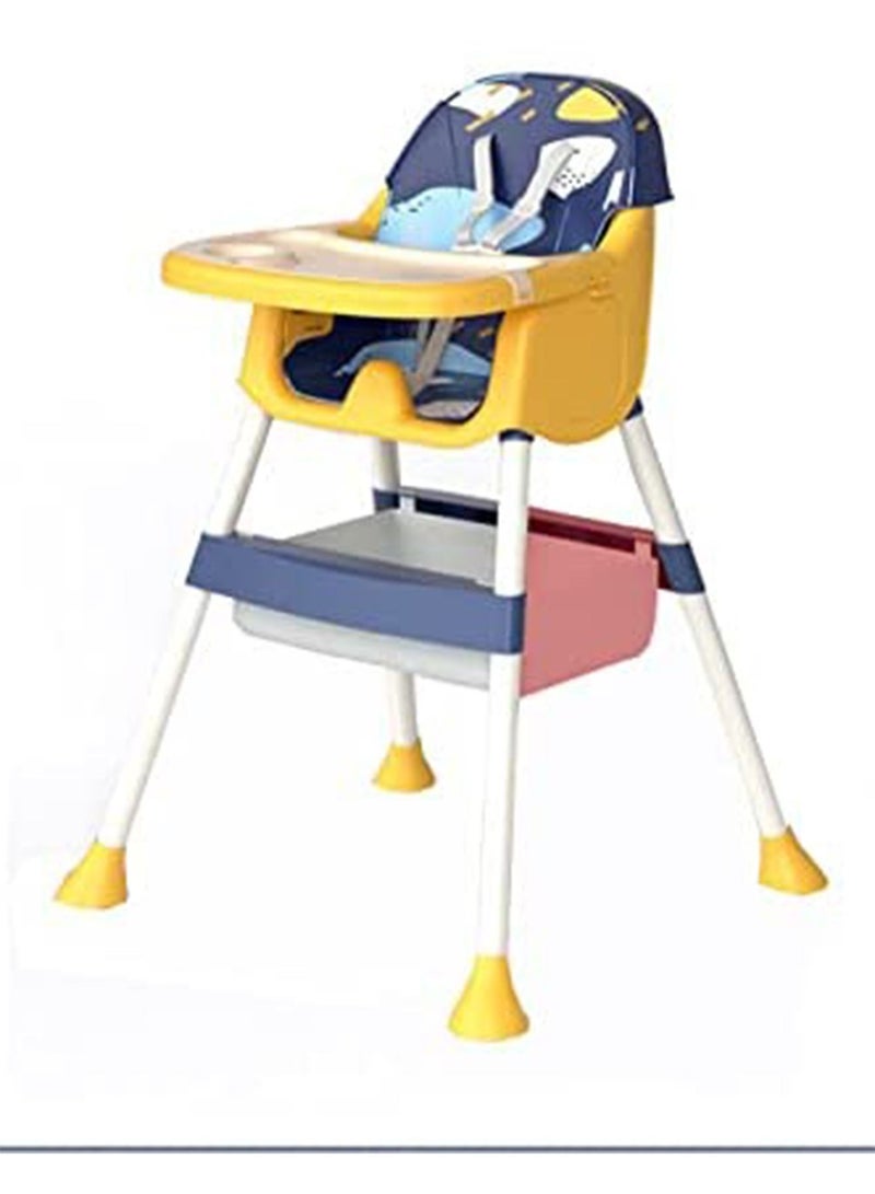 LIMOS Adjustable Baby High Chair for Dinning 3 in 1 Rest chair and Playing Toys(Sky Blue) - Image 1
