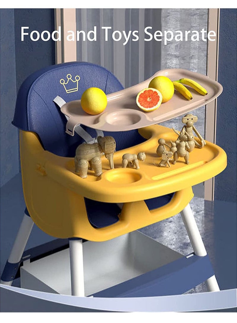 LIMOS Adjustable Baby High Chair for Dinning 3 in 1 Rest chair and Playing Toys(Sky Blue) - Image 3