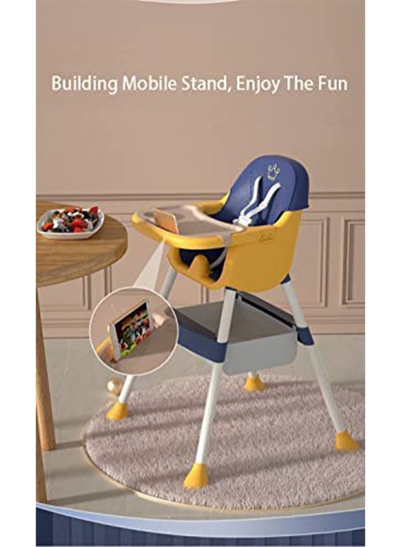 LIMOS Adjustable Baby High Chair for Dinning 3 in 1 Rest chair and Playing Toys(Sky Blue) - Image 5