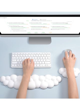 Keyboard Wrist Rest Pad White Cloud Shape Wrist Support Reduce Wrist Pain Non-slip Ergonomic for Computer Laptop Office Home Keyboard not Included - pzsku/ZDC9F1F3F109AEB63521AZ/45/_/1688109407/5c73c7a9-c73b-42cf-9648-2f5c24d470bb