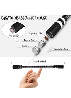 SYOSI Spinning Rotating Pen, 2 Pieces LED Rolling Finger Rotating Pen Anti Slip Coating Spinning Pen Spinning Ballpoint Pen for Student Entertainment, Unable to Write (Black & Silver)  - Image 4