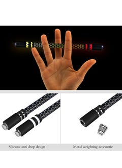 SYOSI Spinning Rotating Pen, 2 Pieces LED Rolling Finger Rotating Pen Anti Slip Coating Spinning Pen Spinning Ballpoint Pen for Student Entertainment, Unable to Write (Black & Silver)  - Image 3