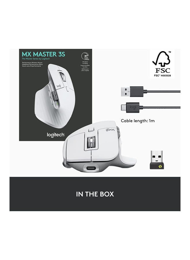Logitech MX Master 3S Wireless Performance Mouse With Ultra Fast Scrolling Pale Grey - Image 4
