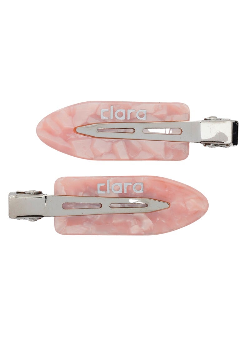 Clara Hair Clips Set (Pink) – Strong Hold Styling Clips for All Hair Types – Non-Slip Durable Design - Image 1