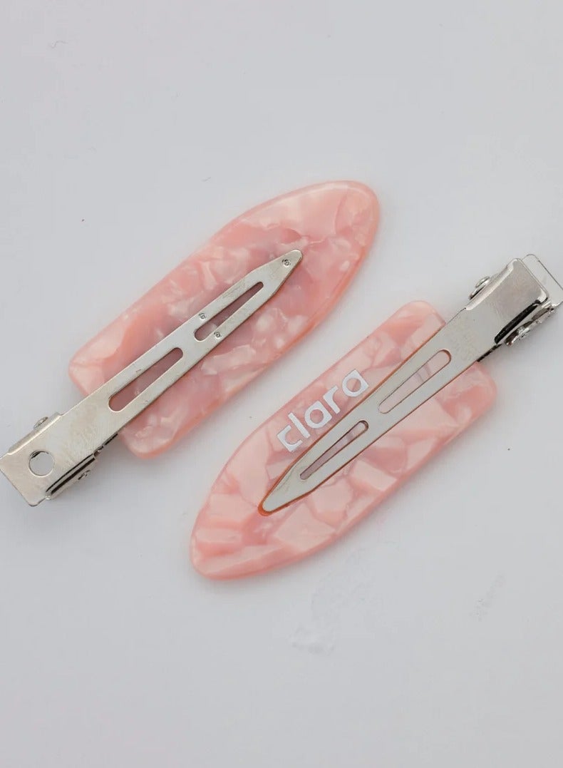 Clara Hair Clips Set (Pink) – Strong Hold Styling Clips for All Hair Types – Non-Slip Durable Design - Image 2