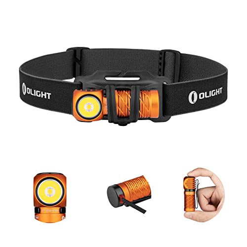 OLIGHT أوليت بيرون 2 ميني هيدلامب 1100 لومن مصباح رأس LED، مصباح رأس قابل لإعادة الشحن مع خيار الضوء الأحمر، مثالي للعمل، التنزه، التخييم والتسلق (أورانج كول وايت: 5700~6700K) - Image 1