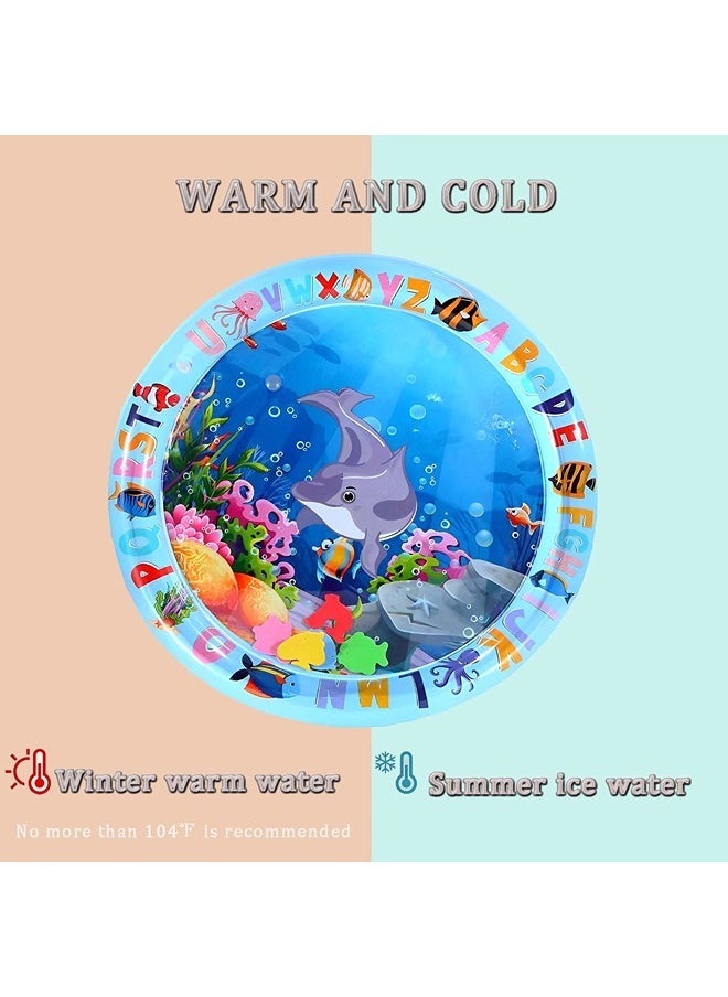 ShebSheb - Baby Tummy Time Water Play Mat丨Inflatable Tummy Time Water Play Mat for Baby, Infants and Toddlers 3 to 12 Months Promote Development Toy 65x65cm - Image 1