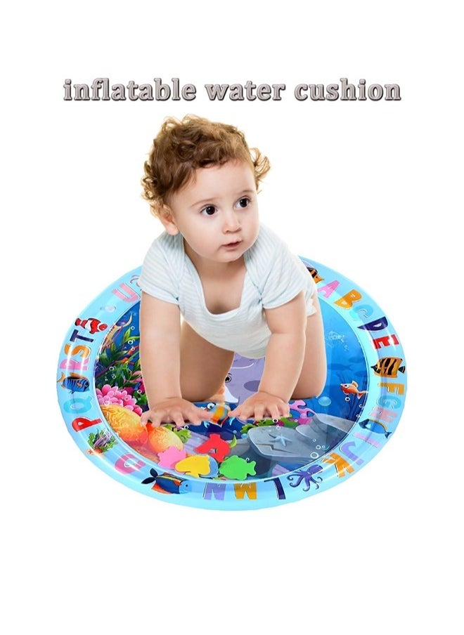 ShebSheb - Baby Tummy Time Water Play Mat丨Inflatable Tummy Time Water Play Mat for Baby, Infants and Toddlers 3 to 12 Months Promote Development Toy 65x65cm - Image 1