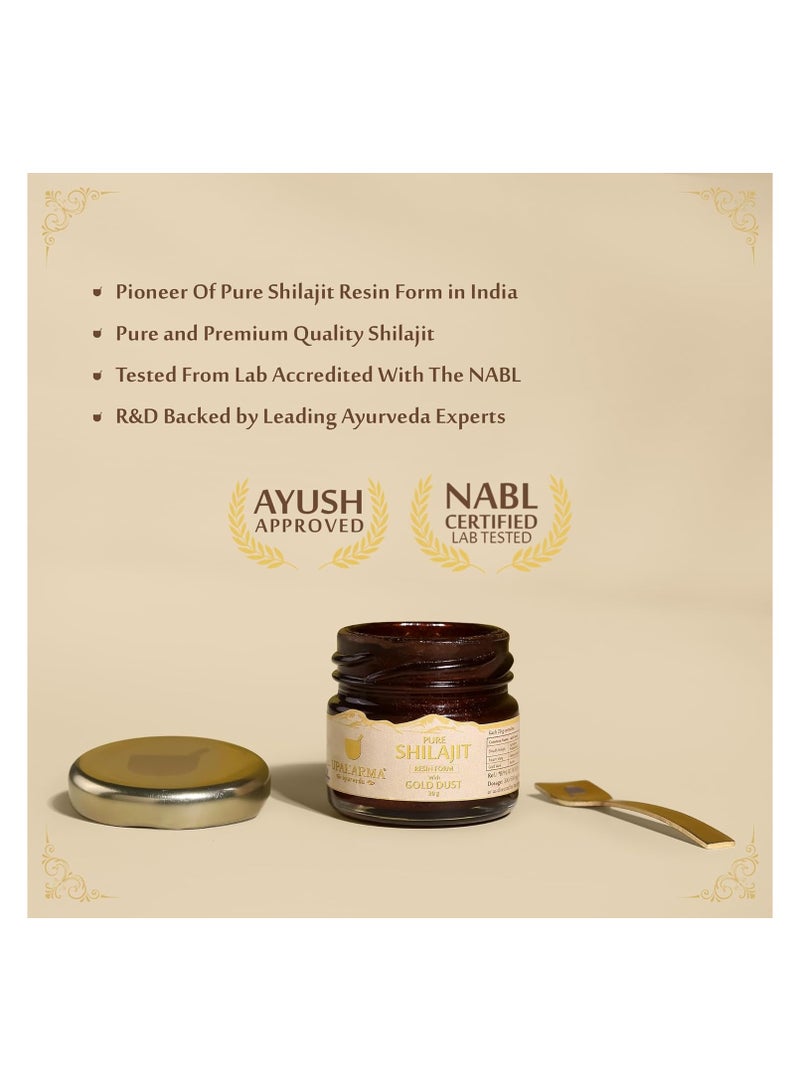 UPAKARMA Shilajit Gold Resin 20g  Contains 24 Carat Gold  Pure & Original  Helps Better Physical Performance  100% Ayurvedic & Natural Shilajeet  Lab Tested - Pack of 2 - Image 2