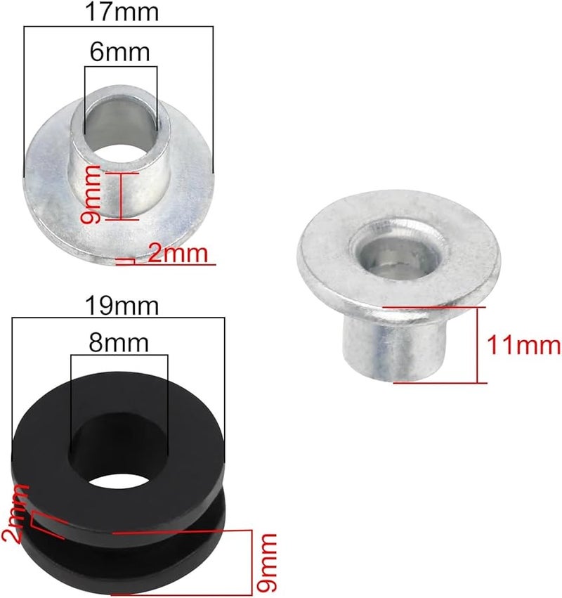Motorcycle Fairing Rubber Grommets Bolt Kit With Washer 50SET For Auto Industrial Edge Protection - Image 3