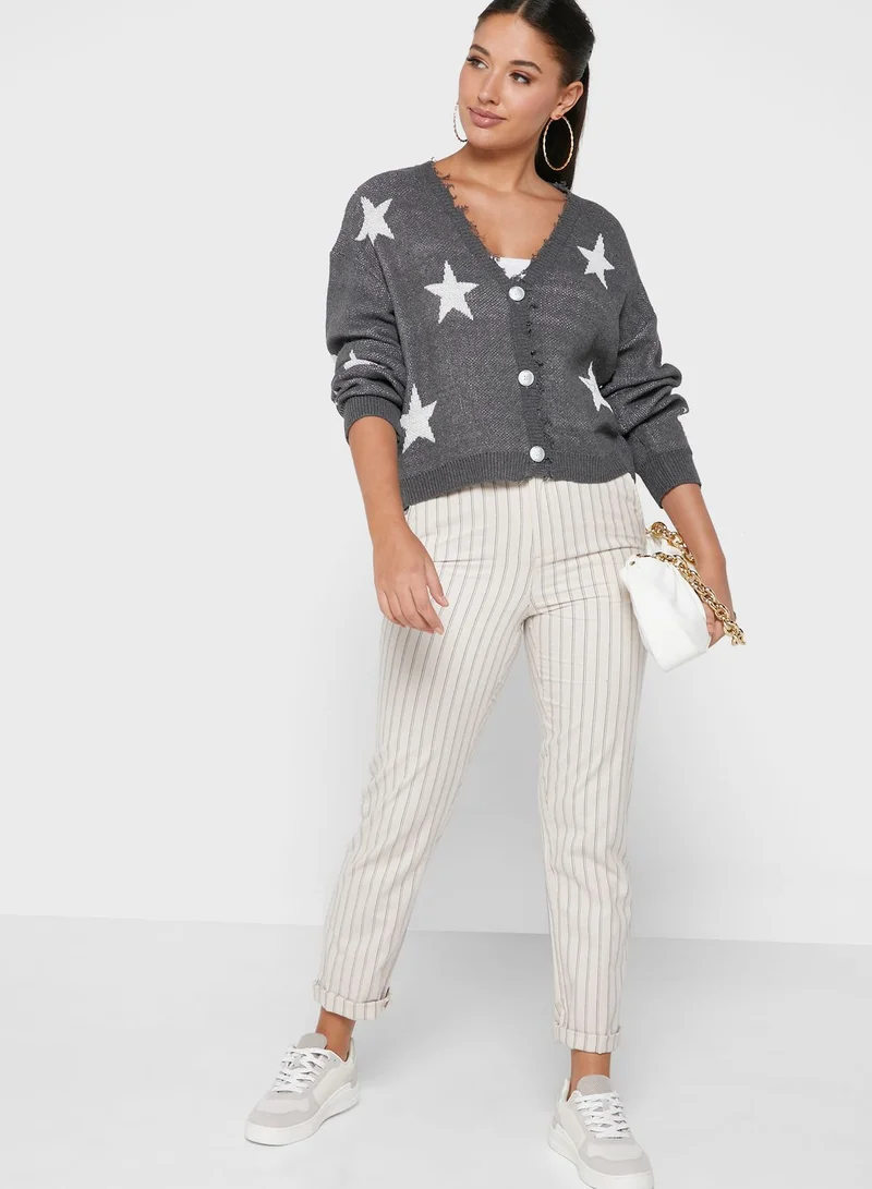 Ginger Star Intarsia Cardigan