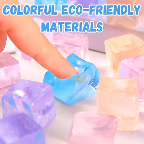 rytopt 50Pcs Stress Balls for Fidget Toys, Squeeze Cubes Ball Sensory, Birthday Stress Balls Bulk Classroom Prizes Toy Gifts, Halloween, Christmas, Party Favors - Image 3