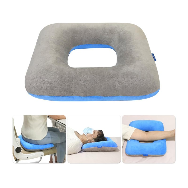 AOSSA Donut Pillow Seat Cushion for Tailbone Pain Bedsore Pressure Relief, Hemorrhoid Butt Pillow for Sitting, Medical Post Hip Surgery Cushion, Pregnancy, Pressure Sores Doughnut Pillow - Image 1