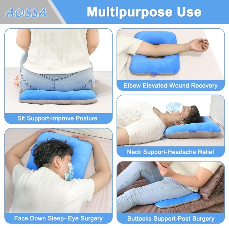 AOSSA Donut Pillow Seat Cushion for Tailbone Pain Bedsore Pressure Relief, Hemorrhoid Butt Pillow for Sitting, Medical Post Hip Surgery Cushion, Pregnancy, Pressure Sores Doughnut Pillow - Image 5