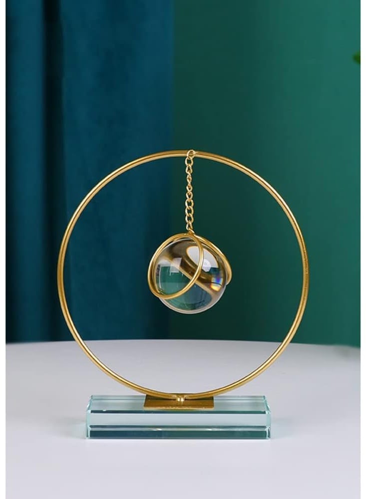 Clear Crystal Ball with Metal Stand Base For Decoration