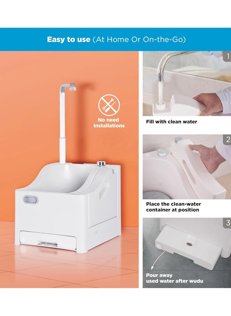 Generic Wudu Foot Washer, Automatic, Muslim Prayer Basin, Water Saving, Pedal Type Outlet, Quick Installation, Wide Range Applications  - Image 4