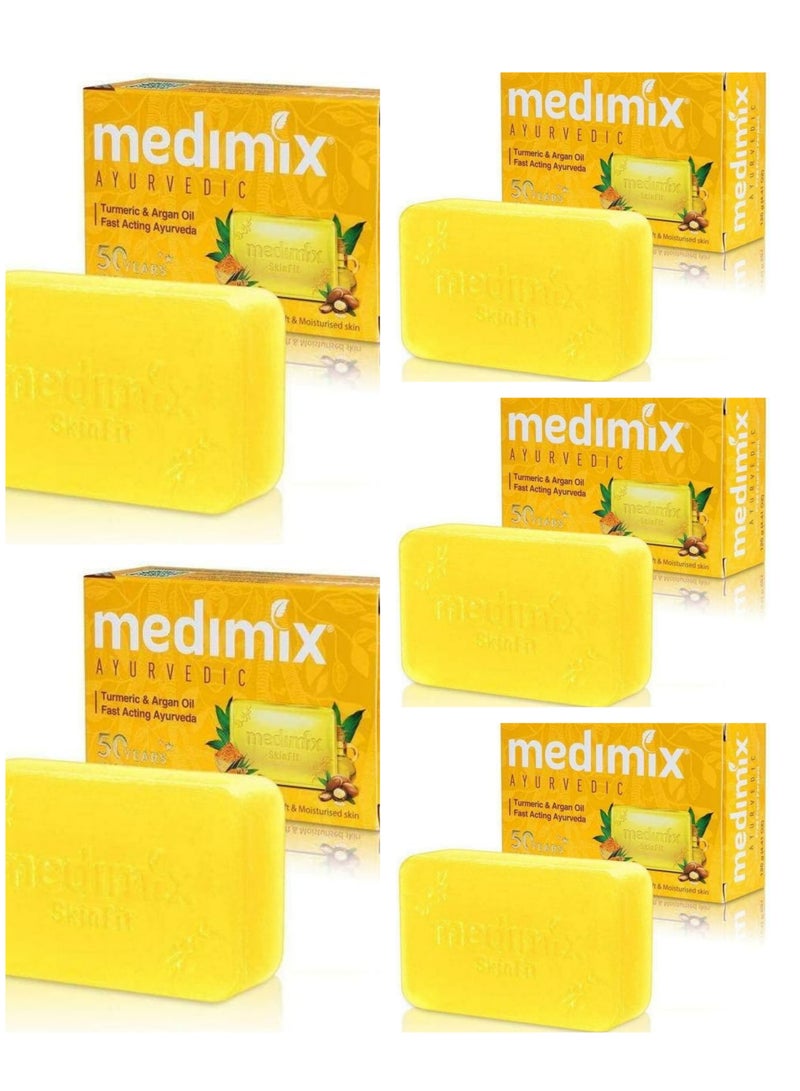Medimix Turmeric And Argan Oil Soap125 g 5 Pcs - Image 1