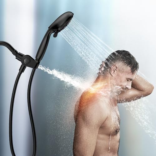 MakeFit Filtered Shower Head with Handheld Combo Matte Black - Dual 2-in-1 Spa System with Massage Shower and 10 Modes Hand Held Shower, High Pressure with Built in Power Wash Mode - Image 2