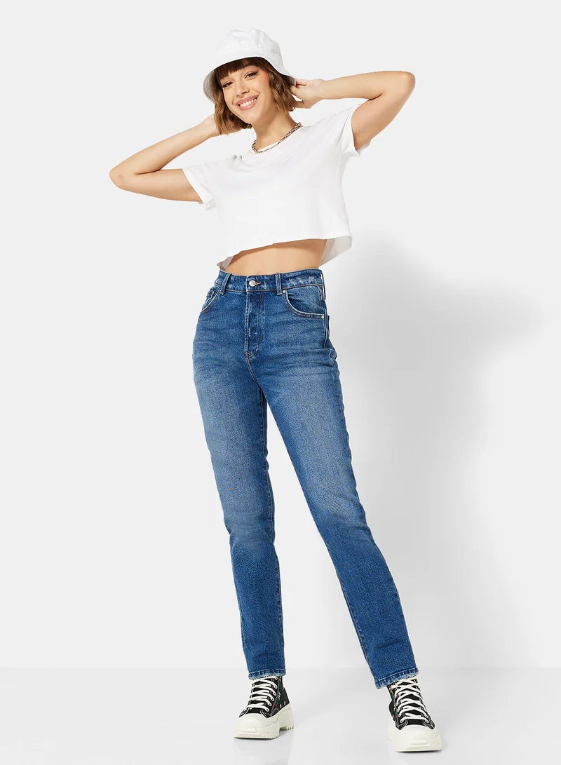 اونلي Organic Slim Fit Straight Jeans