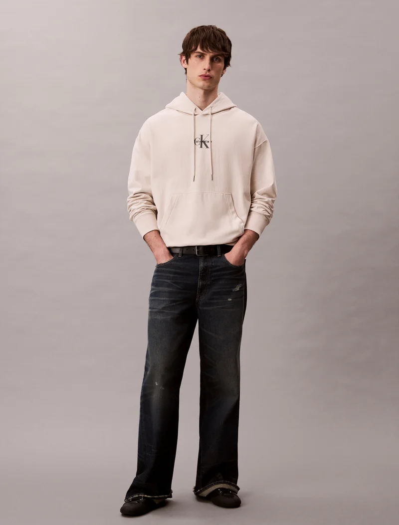 Calvin Klein Jeans Premium Fleece Monogram Logo Hoodie