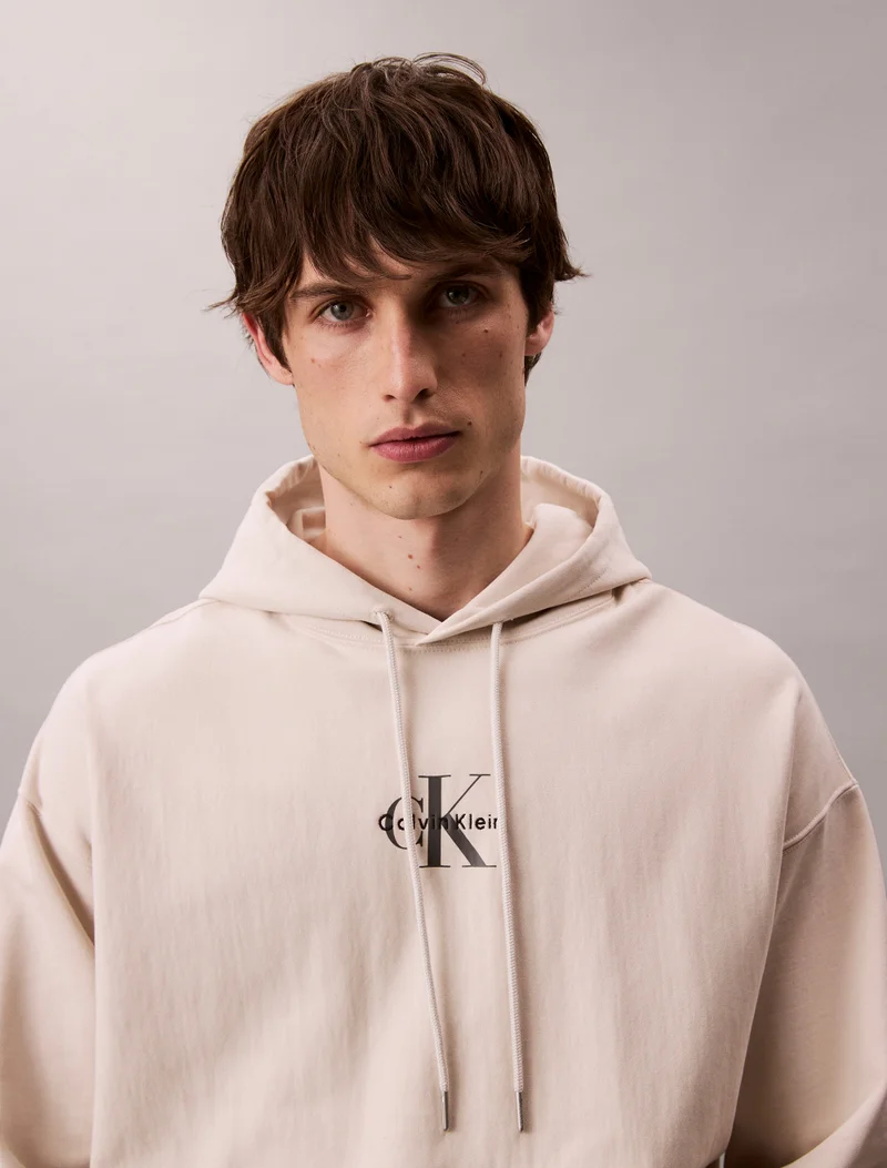 Calvin Klein Jeans Premium Fleece Monogram Logo Hoodie