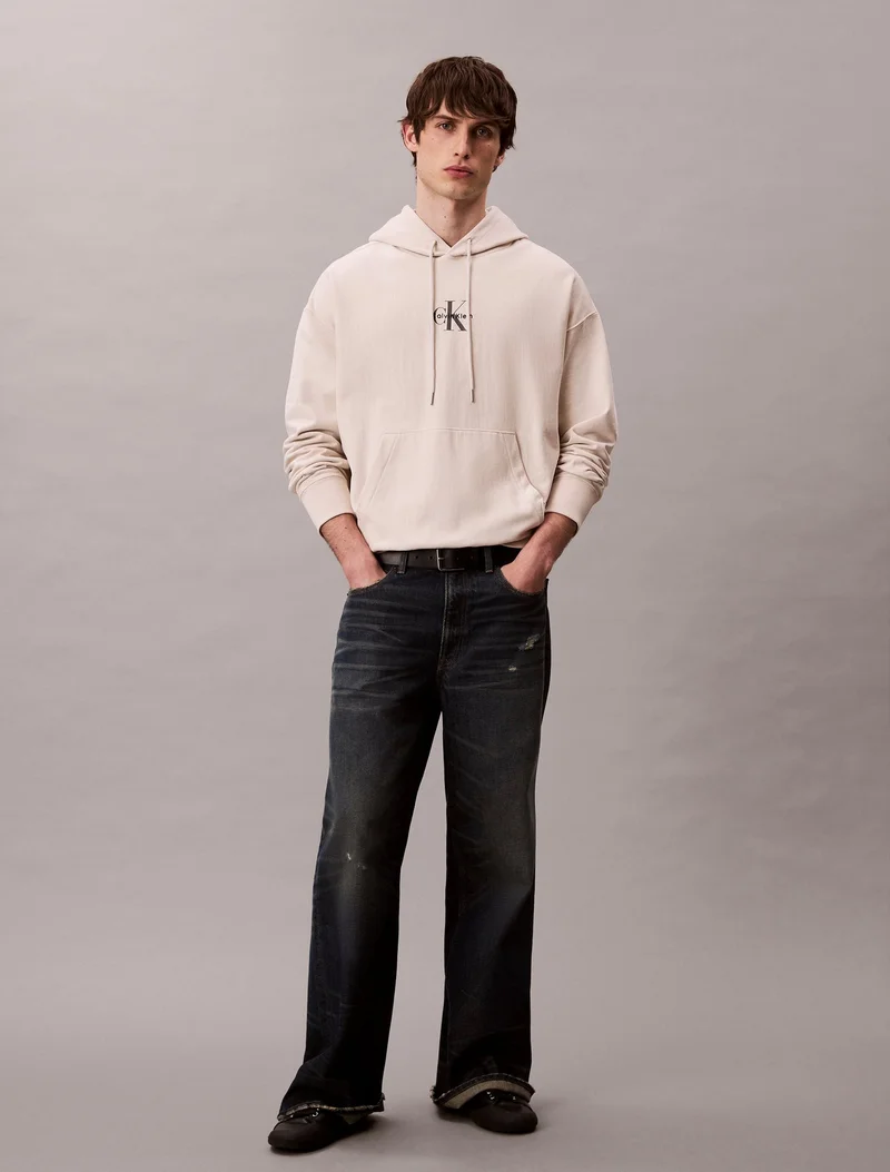 Calvin Klein Jeans Premium Fleece Monogram Logo Hoodie