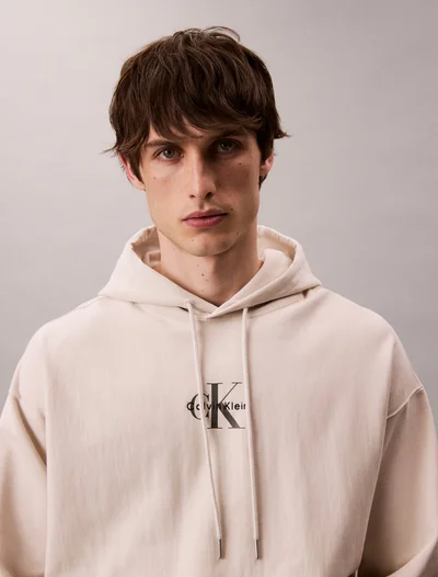 Calvin Klein Jeans Premium Fleece Monogram Logo Hoodie