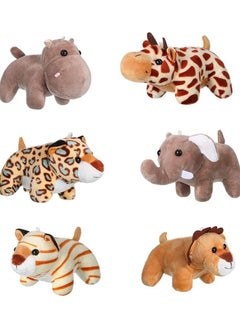 KASTWAVE 6-piece mini stuffed forest and jungle animal plush toys 4.8 inches  - Image 3