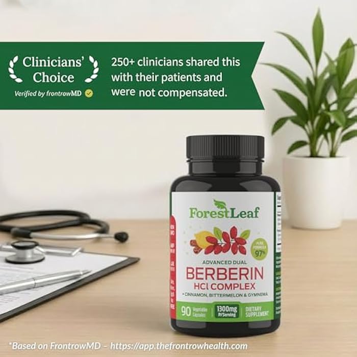 ForestLeaf Berberine Supplement - 1300mg per Serving - Ultra High Potency Berberine HCl with Ceylon Cinnamon, Bitter Melon & Gymnema - Weight Management Support - 90 Caps - Image 4