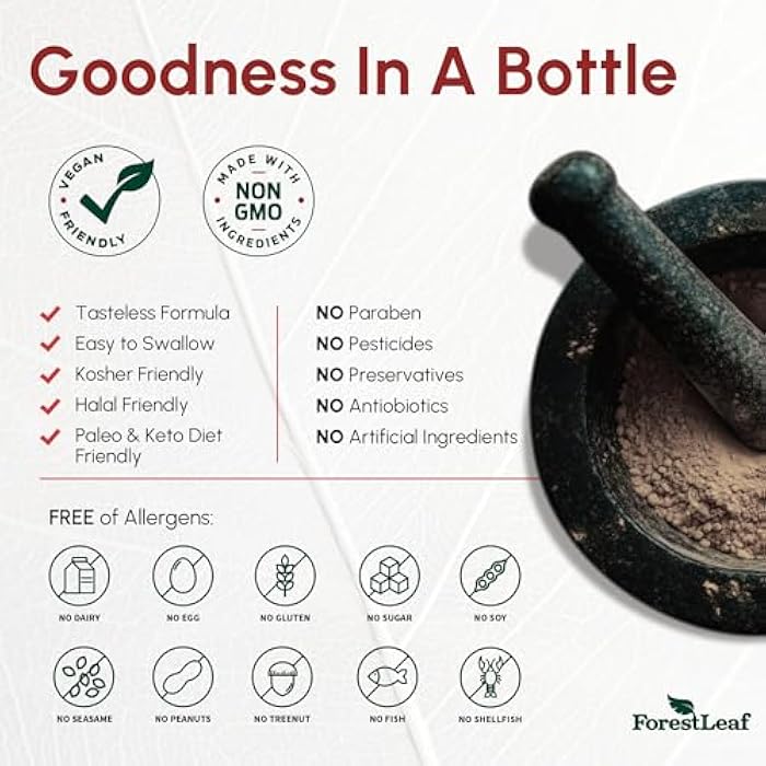 ForestLeaf Berberine Supplement - 1300mg per Serving - Ultra High Potency Berberine HCl with Ceylon Cinnamon, Bitter Melon & Gymnema - Weight Management Support - 90 Caps - Image 5