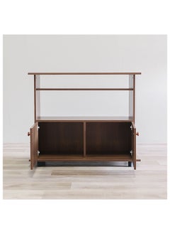 DANUBE HOME Tadeo TV Cabinet For Up To 32 Inches TV Entertainment Wall Unit Furniture Wooden TV Stand For Living Room Bedroom TV Rack L90xW36xH76 cm Almond  - Image 5