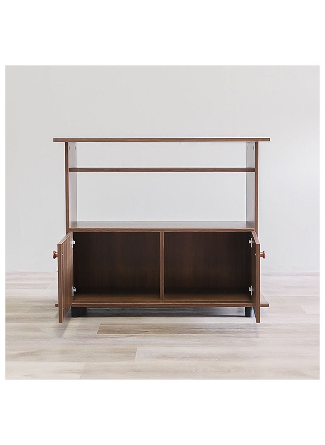DANUBE HOME Tadeo TV Cabinet For Up To 32 Inches TV Entertainment Wall Unit Furniture Wooden TV Stand For Living Room Bedroom TV Rack L90xW36xH76 cm Almond  - Image 5