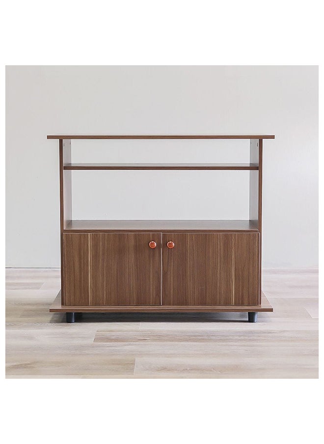 DANUBE HOME Tadeo TV Cabinet For Up To 32 Inches TV Entertainment Wall Unit Furniture Wooden TV Stand For Living Room Bedroom TV Rack L90xW36xH76 cm Almond  - Image 4