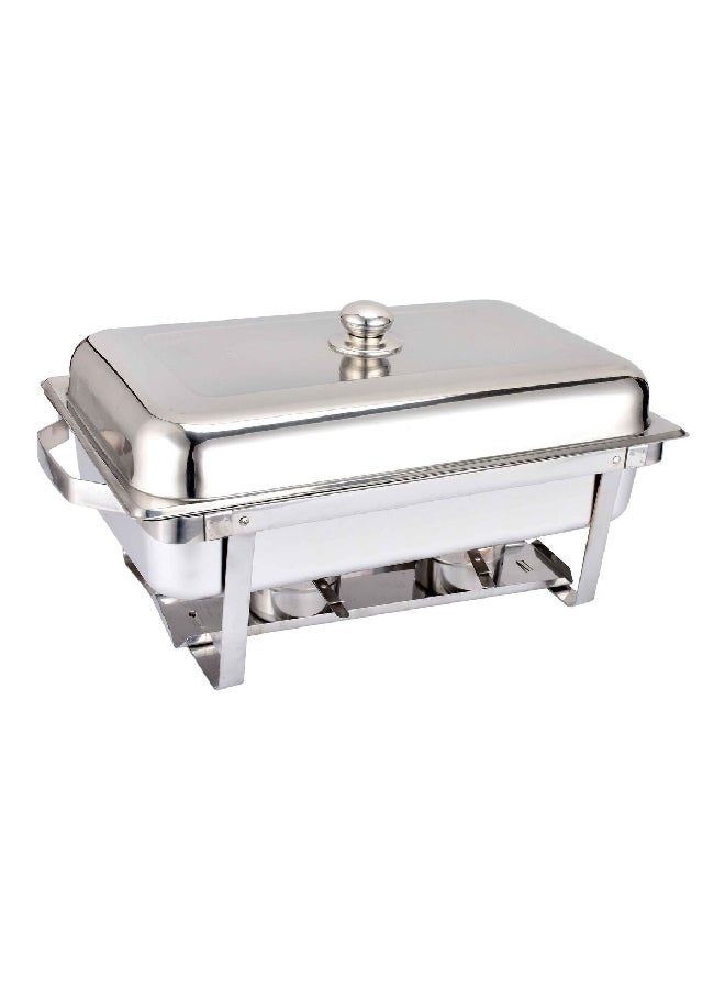 بين سيرفي سخان طعام محمول من الفولاذ المقاوم للصدأ، شكل مستطيل باللون الفضي، سعة 8 لتر، طراز DZW-I080 - Image 2