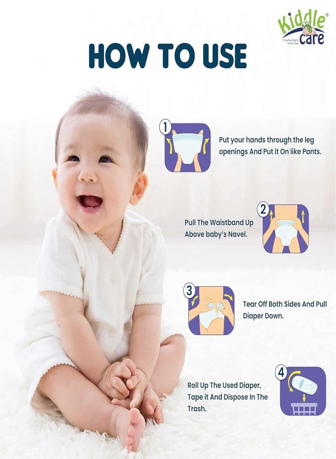 Kiddle Care Easy Comfort Baby Pants Diapers | Medium Size (M) | 72 Count | 7-12 Kg | Comfy Fit with Wetness Indicator & Long Lasting Dry Feel - Image 4