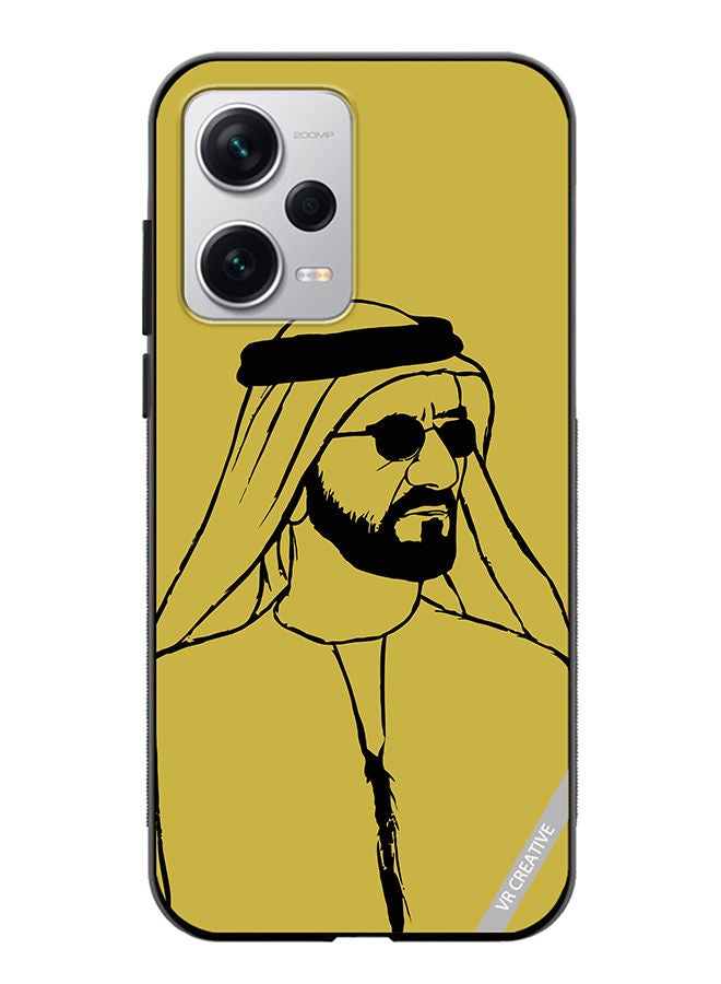 Protective Case Cover For Xiaomi Redmi Note 12 Pro Plus Sheikh Mohammed Bin Rashid Al Maktoum Design Multicolour