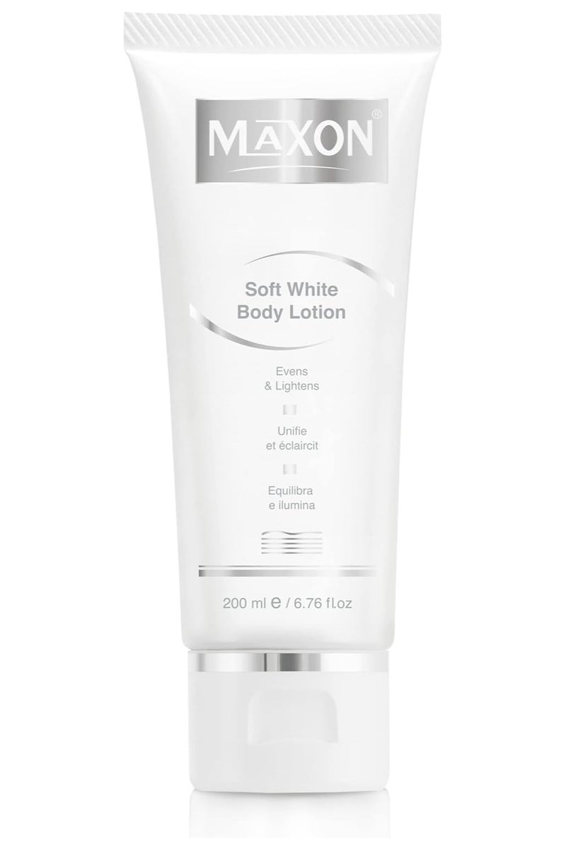MAX-ON Soft White Whitening Body Lotion â Effective Skin Lightening & Skin Perfector for All Skin Types | 200ml - Image 1